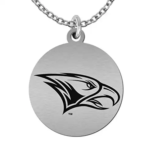College Jewelry North Carolina Central Eagles Round Stainless Steel Necklace (22in Chain)