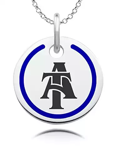 North Carolina A&T Aggies Round Charm with Color Enamel Border