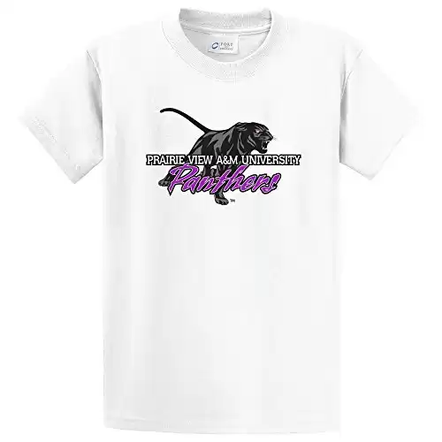 Campus Merchandise NCAA Prairie View Panthers Short Sleeve Tee, XX-Large, White