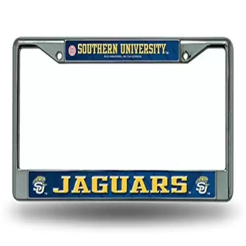 Rico Industries NCAA Southern Jaguars Standard Chrome License Plate Frame