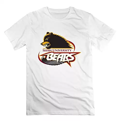 CHA Men's Shaw University Bears Booster Club INC Teams Logo T-shirt - White