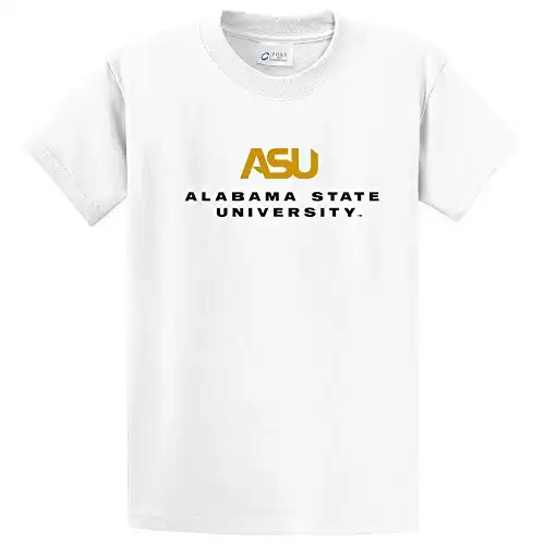 Campus Merchandise NCAA Alabama State Hornets Short Sleeve Tee, Medium, White