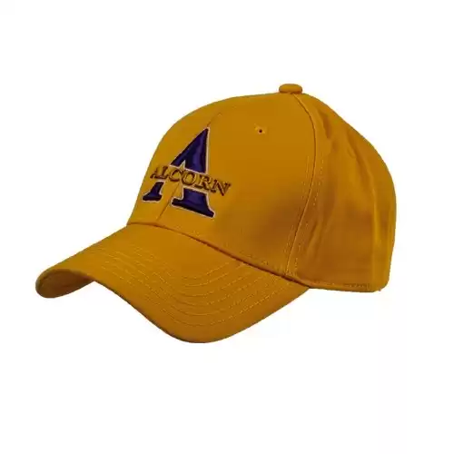 Alcorn State Gold Heavyweight Twill Pro Style Hat 'Alcorn Official Logo'