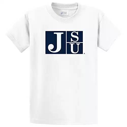 Campus Merchandise NCAA Jackson State Tigers Short Sleeve Tee, X-Large, White
