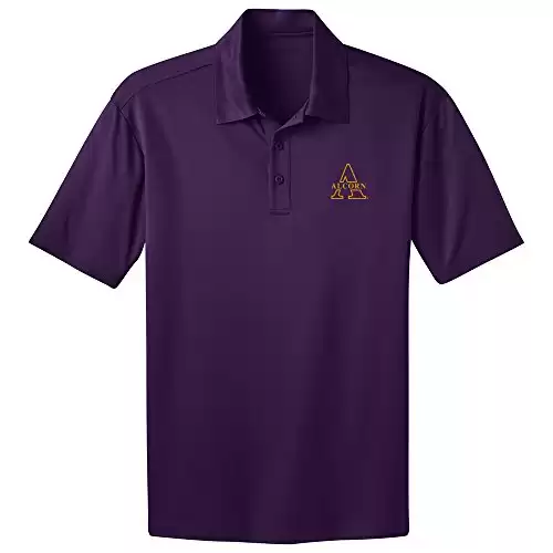 NCAA Alcorn State Braves Men's Performance Polo Shirt (Bright Purple, Large )