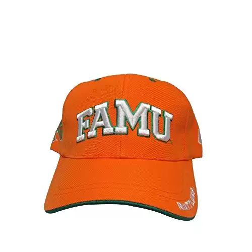 Rob'sTees Florida A&M University FAMU Rattlers Orange College Team Strap Back Dad Hat Cap