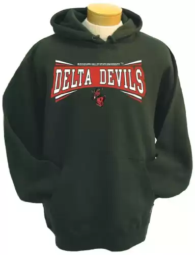 NCAA Mississippi Valley State Delta Devils Men's Condor Hooded Sweatshirt (Forest Green, X-Large)