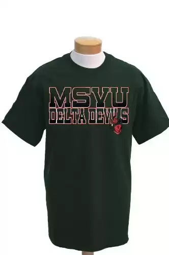 NCAA Mississippi Valley State Delta Devils Men's Acho Short Sleeve T-Shirt (Forest Green, XX-Large)