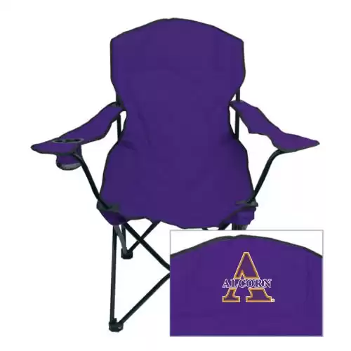 Alcorn State Deluxe Purple Captains Chair 'Alcorn Official Logo'