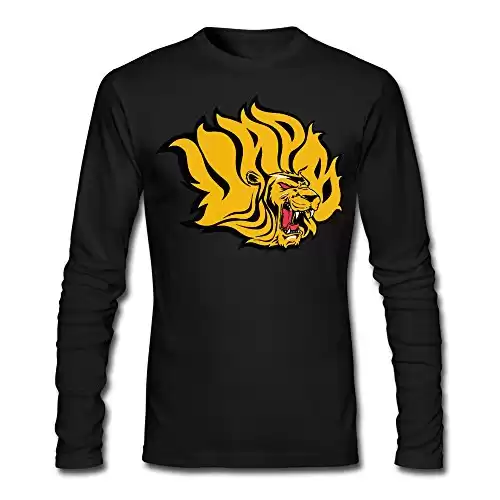 LOOIN Men's Arkansas Pine Bluff Golden Lions Logo Long Sleeve T-Shirt