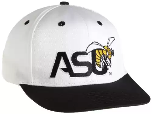 NCAA Alabama State Hornets Primary Logo College Snap Back Team Hat, White, One Size