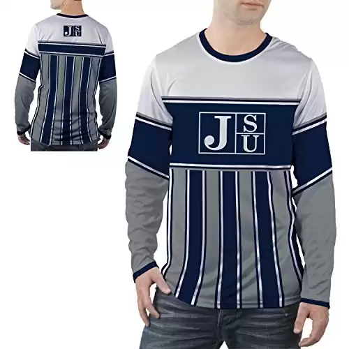Jackson State University Tigers Long Sleeve Shirt Striped Design (Large)