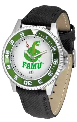 Florida A&M Rattlers FAMU NCAA Mens Leather Wrist Watch