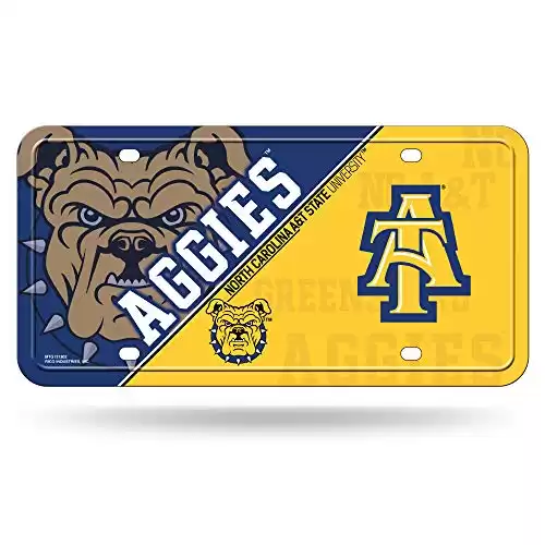 NCAA North Carolina A&T Aggies Metal License Plate Tag