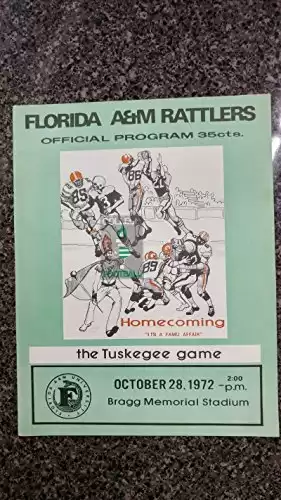 Florida A and M Rattlers vs Tuskegee Football 1972 Vintage Program J42702