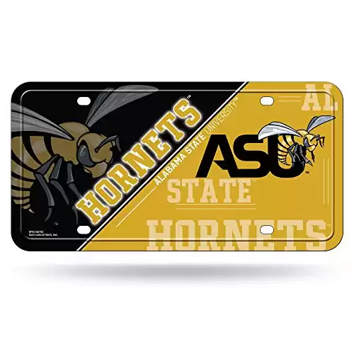 NCAA Alabama State Hornets Metal License Plate Tag