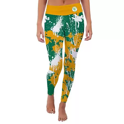 Norfolk State University Womens Yoga Pants Paint Splatter Design (XL)