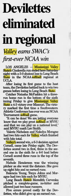 SWAC History: Mississippi Valley State softball's unlikely dynasty made conference history 3 Screenshot 2026 04 27 141342