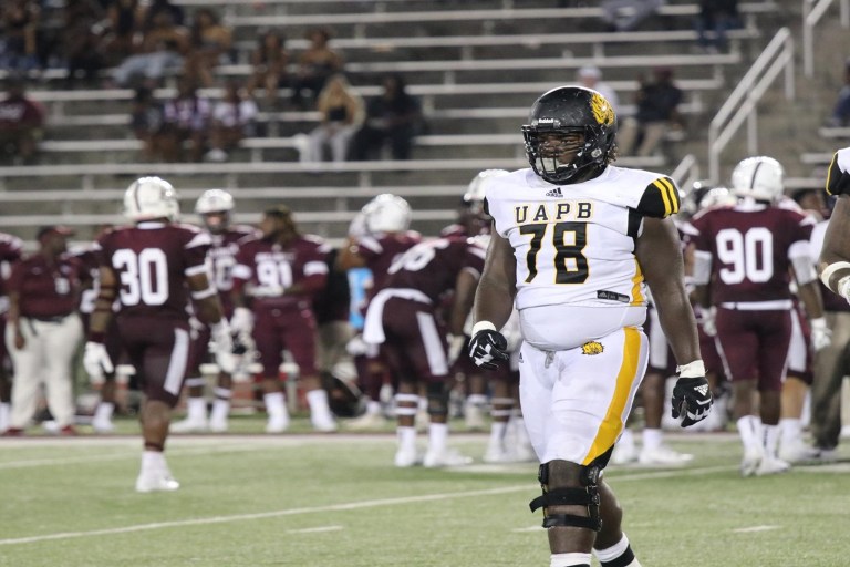 Arkansas-Pine Bluff All-SWAC offensive lineman Mark Evans II declares for the NFL draft