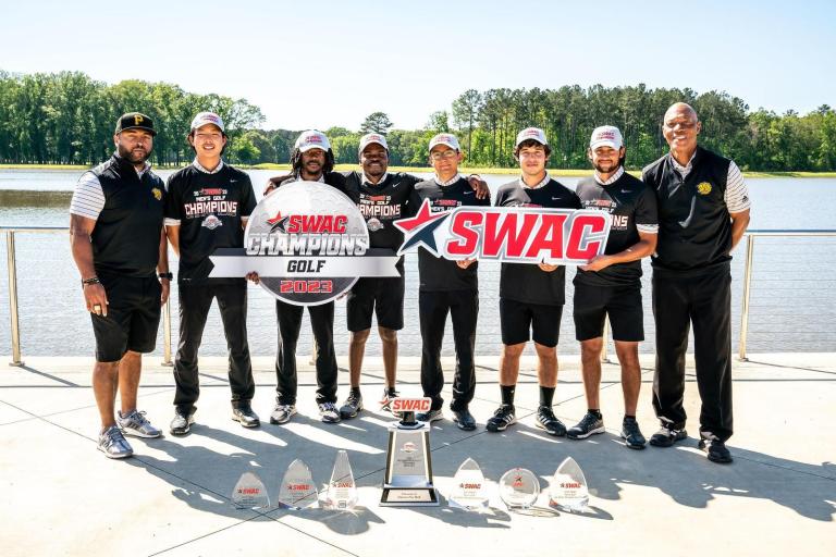 Golden Lions men’s golfers claim first SWAC title in school history