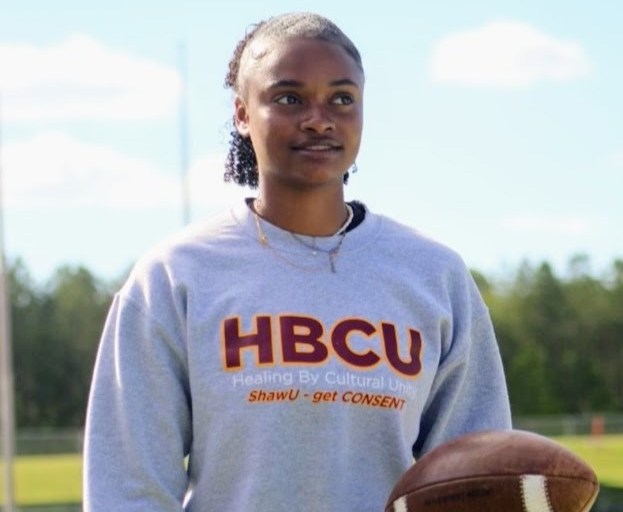 This Shaw women’s track athlete set to make HBCU football history